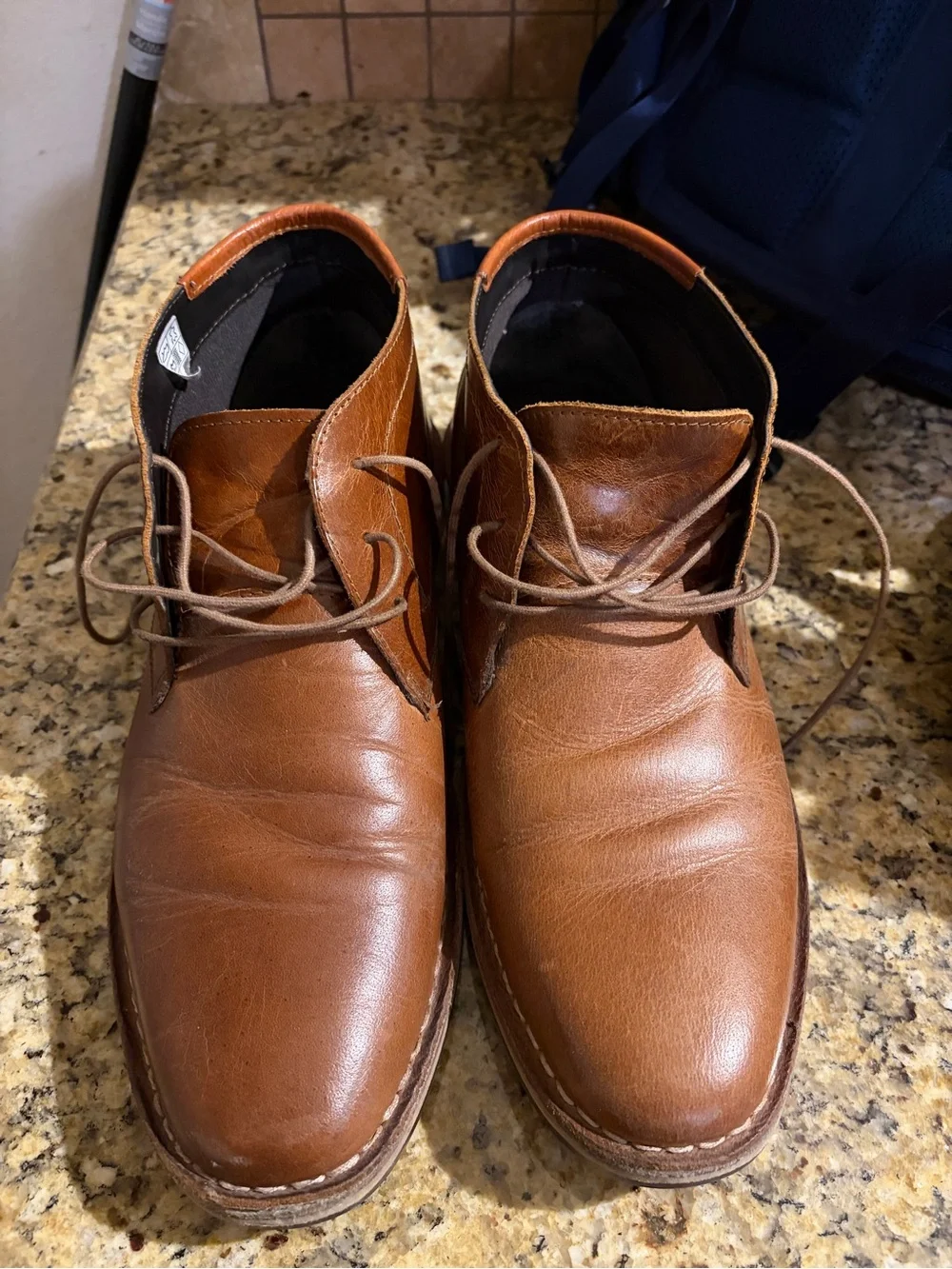 Steve Madden Men's Tan Leather Chukka Boots